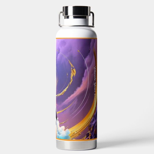 "Raketenweg" Trinkflasche (Rückseite)