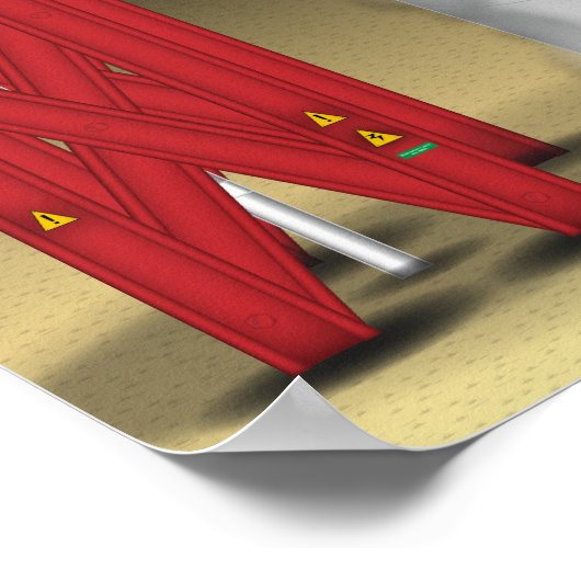 Raketenwerfer auf der Platte Poster (Ecke)