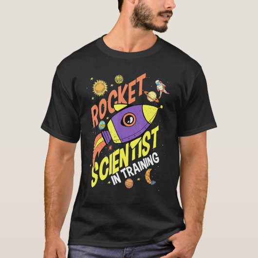 Raketenwissenschaftler in der Ausbildung des Astro T-Shirt (Vorderseite)