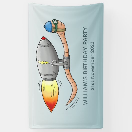 Raketenwurm Banner (Vertikal)