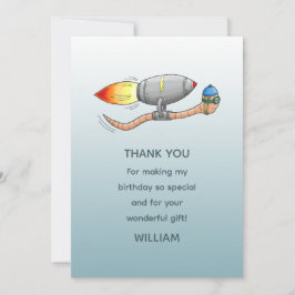 Raketenwurm Dankeskarte