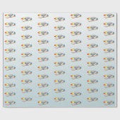 Raketenwurm Geschenkpapier (Flach)