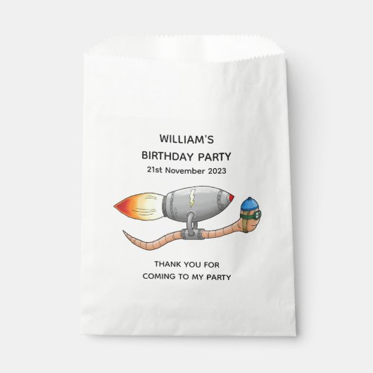 Raketenwurm Geschenktütchen (Vorderseite)
