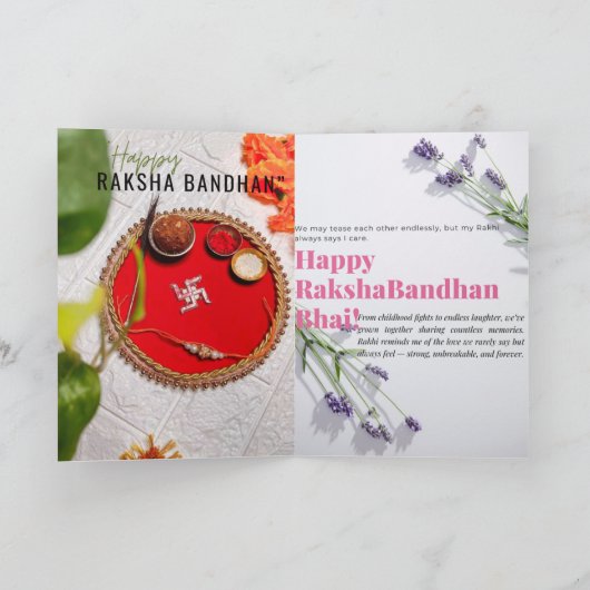Rakhi Card Dankeskarte (Innenseite)