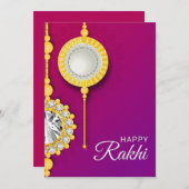 Rakhi Card für Bruder Dankeskarte (Vorne/Hinten)
