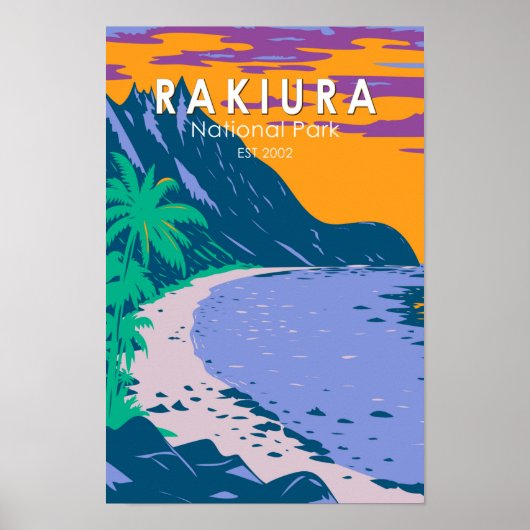 Rakiura Nationalpark Neuseeland Vintag Poster (Vorne)