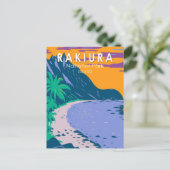 Rakiura Nationalpark Neuseeland Vintag Postkarte (Stehend Vorderseite)