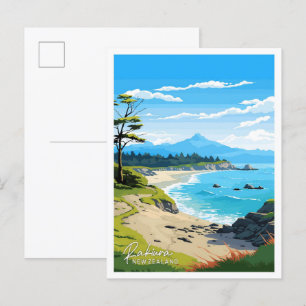 Rakiura Neuseeland Reisen Vintage Illustration Postkarte