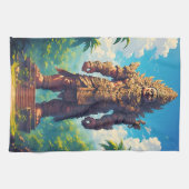 „Raksasa Nusantara“ (Riese des Archipels) Geschirrtuch (Horizontal)