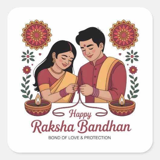 Raksha Bandhan Aufkleber (Vorderseite)