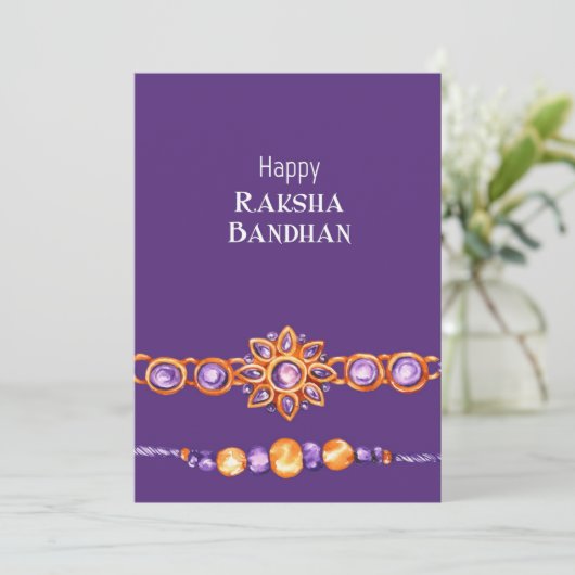 Raksha Bandhan Bracelets Grußkarte Karte (Stehend Vorderseite)