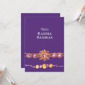 Raksha Bandhan Bracelets Grußkarte Karte (Vorderseite/Rückseite Beispiel)