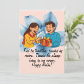 Raksha Bandhan Card Feiertagskarte (Stehend Vorderseite)