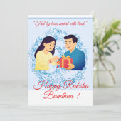 Raksha Bandhan Card Feiertagskarte (Stehend Vorderseite)