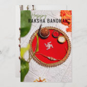 Raksha Bandhan card Feiertagskarte (Vorne/Hinten)
