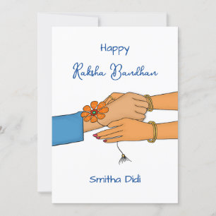 Raksha bandhan card für Schwester, Rakhi/ Rakhri c Karte