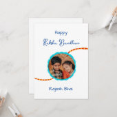 Raksha bandhan card mit Foto, Rakhi/ Rakhri card Karte (Vorderseite/Rückseite Beispiel)