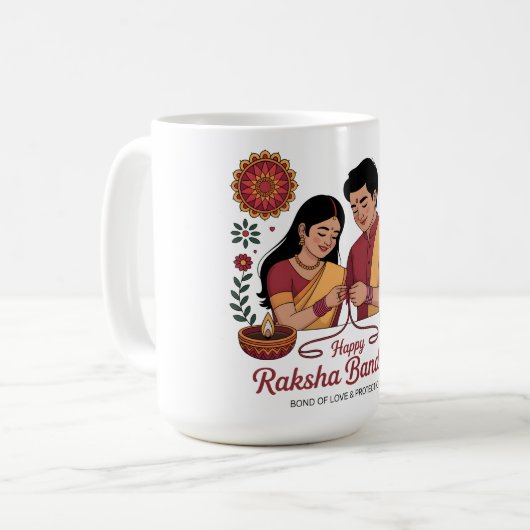 Raksha Bandhan Classic Mug Kaffeetasse (Vorderseite Links)