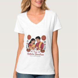 Raksha Bandhan Damen V-Ausschnitt T-Shirt