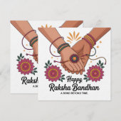 Raksha Bandhan Einladung (Vorne/Hinten)