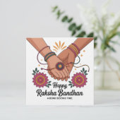 Raksha Bandhan Einladung (Stehend Vorderseite)