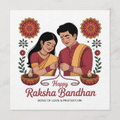 Raksha Bandhan Einladung (Vorderseite)