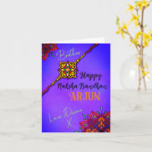 Raksha Bandhan Faltkarte Karte (Gelbe Blume)