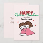 Raksha Bandhan Feiertagskarte (Vorne/Hinten)