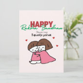 Raksha Bandhan Feiertagskarte (Stehend Vorderseite)