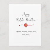 Raksha bandhan, Happy Rakhi Card, Feiertagspostkarte (Vorderseite)