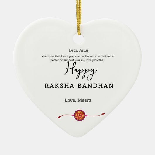 Raksha bandhan, happy rakhi card, keramik ornament (Vorne)