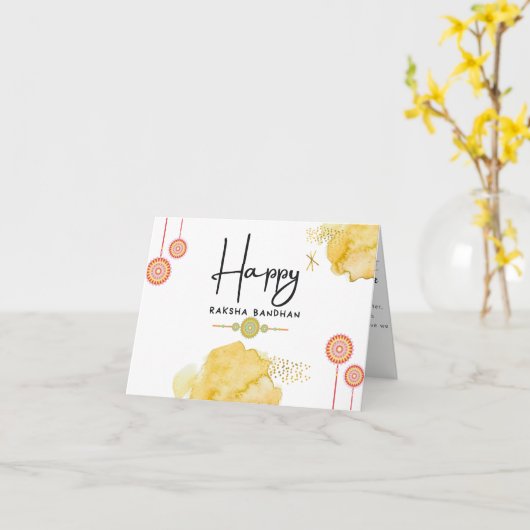 Raksha Bandhan Karte (Gelbe Blume)