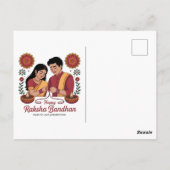 raksha bandhan Postcard Postkarte (Rückseite)