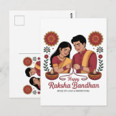 Raksha Bandhan Postkarte (Vorne/Hinten)