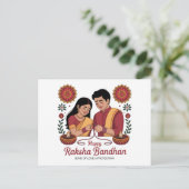 Raksha Bandhan-Postkarte Postkarte (Stehend Vorderseite)