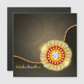 Raksha Bandhan, Rakhi Diamond Magnetkarte (Vorne/Hinten)