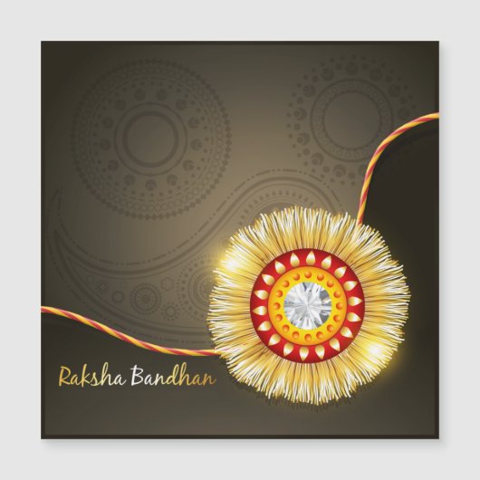 Raksha Bandhan, Rakhi Diamond Magnetkarte (Vorderseite)