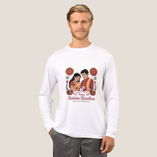 Raksha Bandhan Tri-blend Long Sleeve Shirt (Vorderseite komplett)