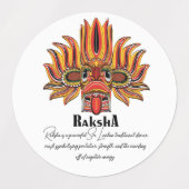 Raksha Mask Etiketten (Design 1)