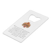 Raksha Mask Geldbeutel Flaschenöffner (Rückseite Schrägansicht)