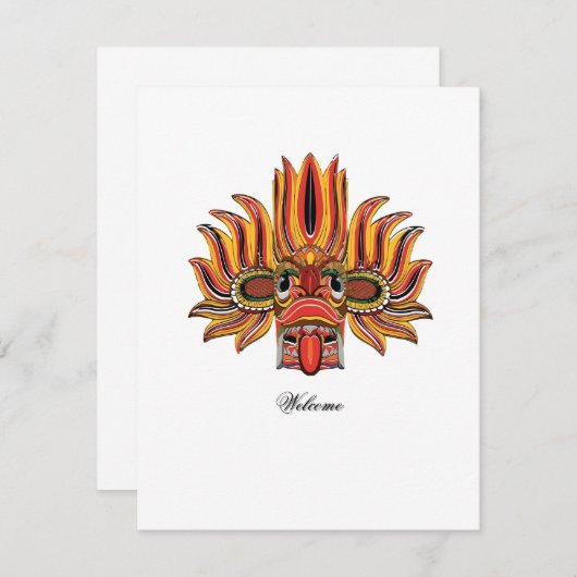 Raksha RSVP Karte (Vorne/Hinten)