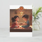 Rakshan Bandhan Holiday Card Feiertagskarte (Stehend Vorderseite)