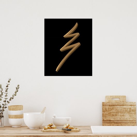 Raku Healing Reiki Symbol Hand Drawing Art Poster (Küche)