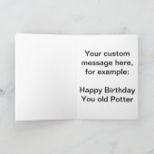 Raku ist für Crack Pots Potters Karte (Innenseite)