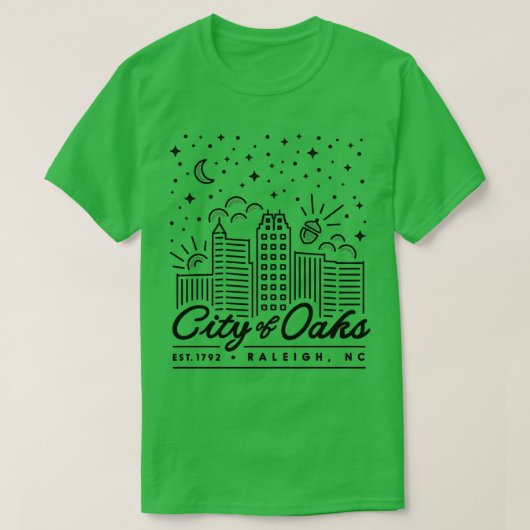 Raleigh City of Oaks Merchandise T-Shirt (Design vorne)