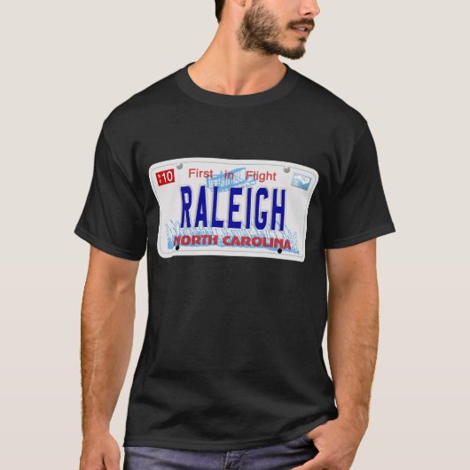 Raleigh - NC-Platte T-Shirt (Vorderseite)