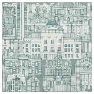 Raleigh NC-Toile Jade Fabric Stoff
