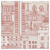 Raleigh NC toile Paprika Fabric Stoff (Nahaufnahme)