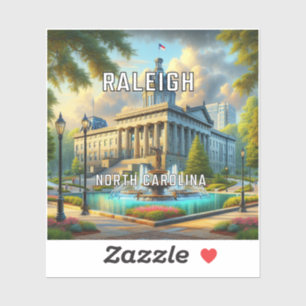 Raleigh North Carolina 3 Inch Vinyl Sticker