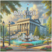 Raleigh North Carolina 3 Inch Vinyl Sticker (Vorderseite)